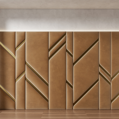 软包背景墙su模型