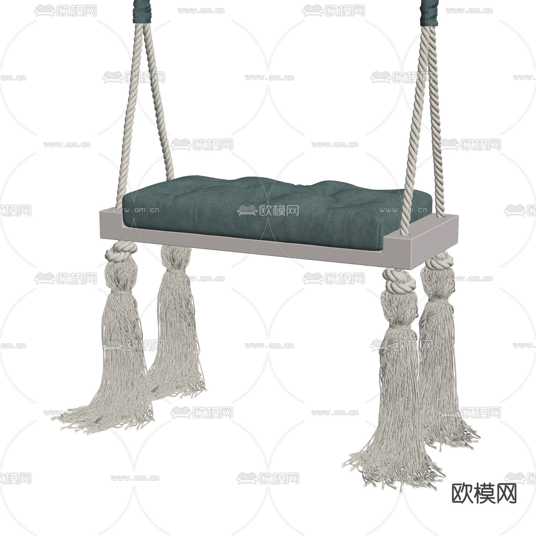流苏吊椅 秋千椅su模型下载（渲染图2）