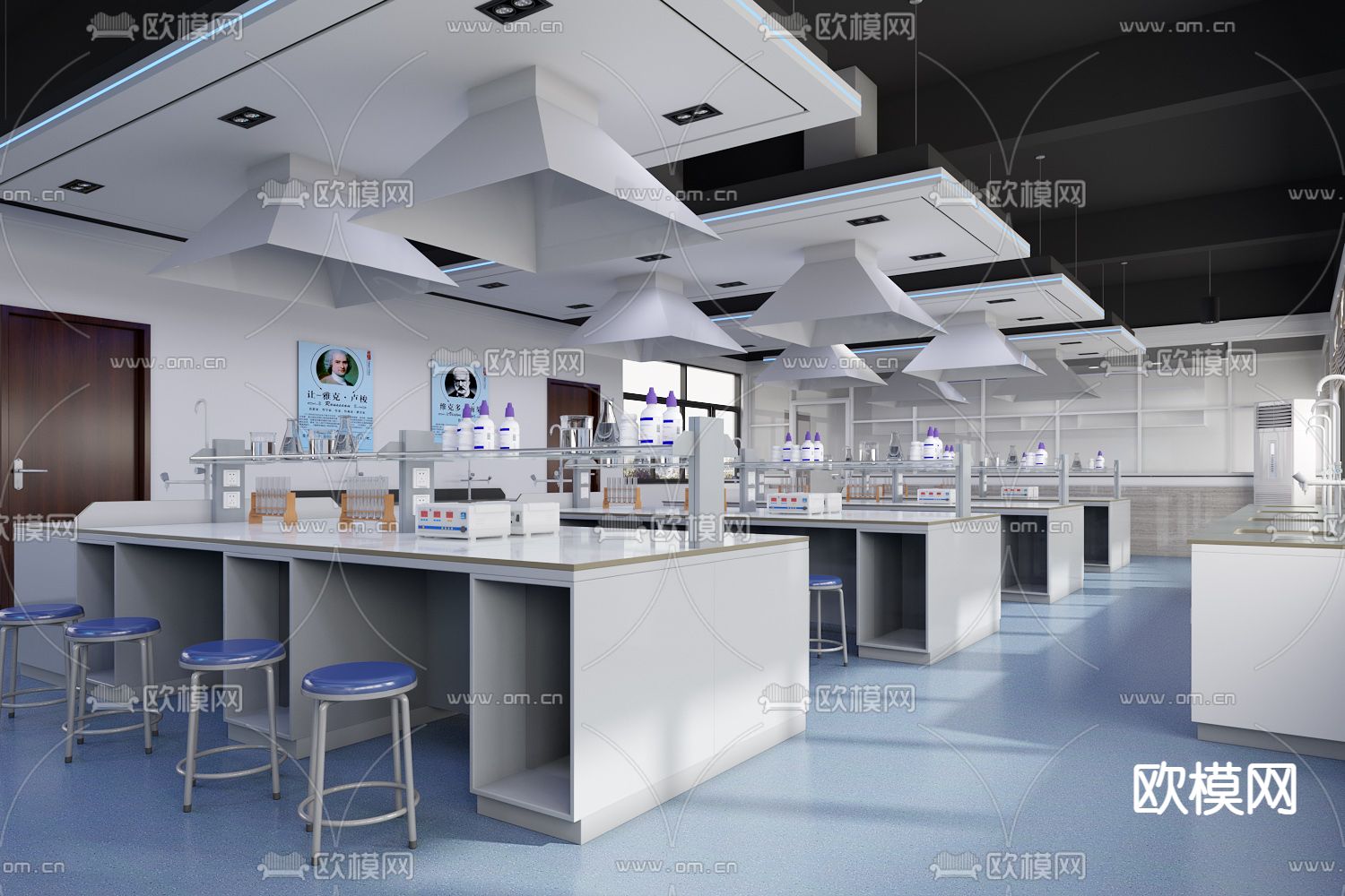 现代实验室3d模型下载_ID14046946_3dmax免费模型-欧模网