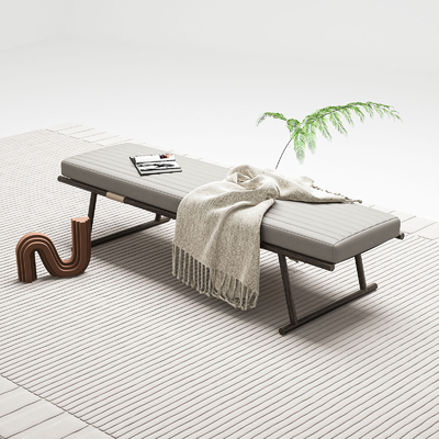  新中式床尾凳su模型 