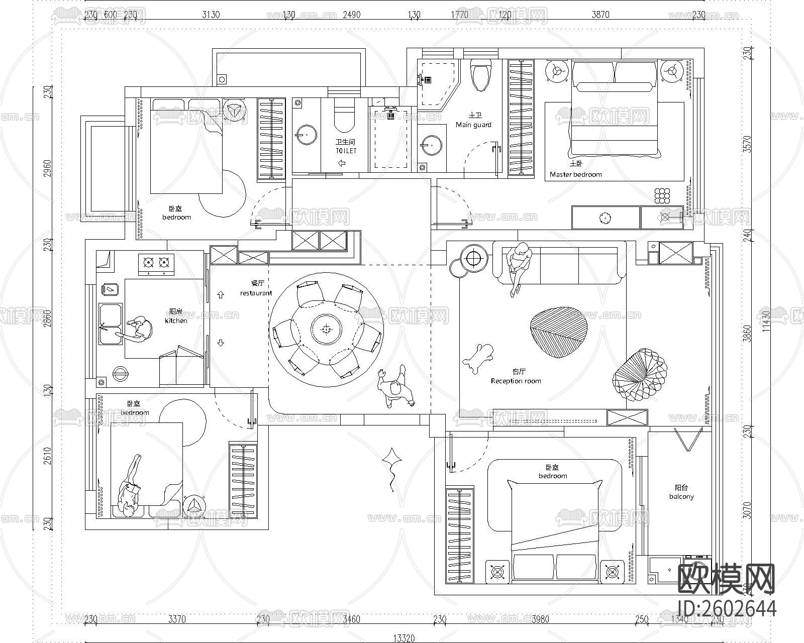 2022高级感网红CAD图库下载（渲染图2）