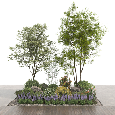  植物堆 花坛su模型 