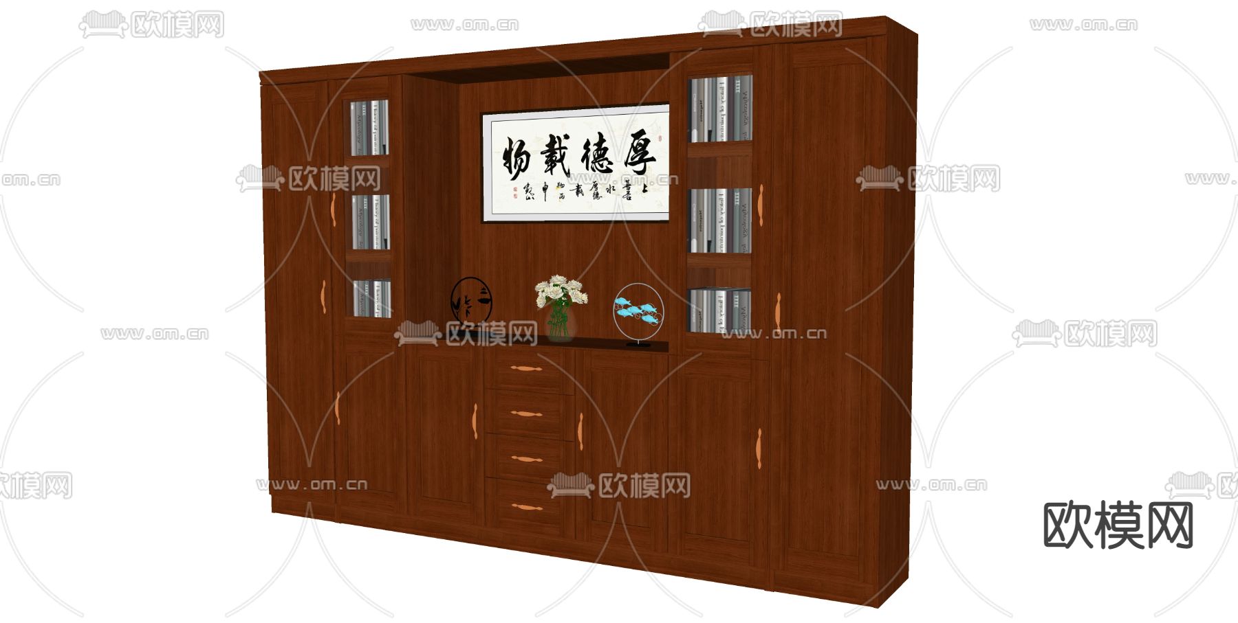 办公柜 文件柜 档案柜su模型下载（渲染图2）