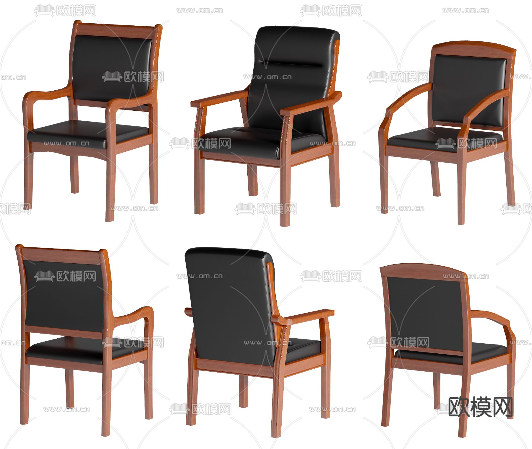 办公椅 扶手椅 老板椅su模型下载（渲染图1）