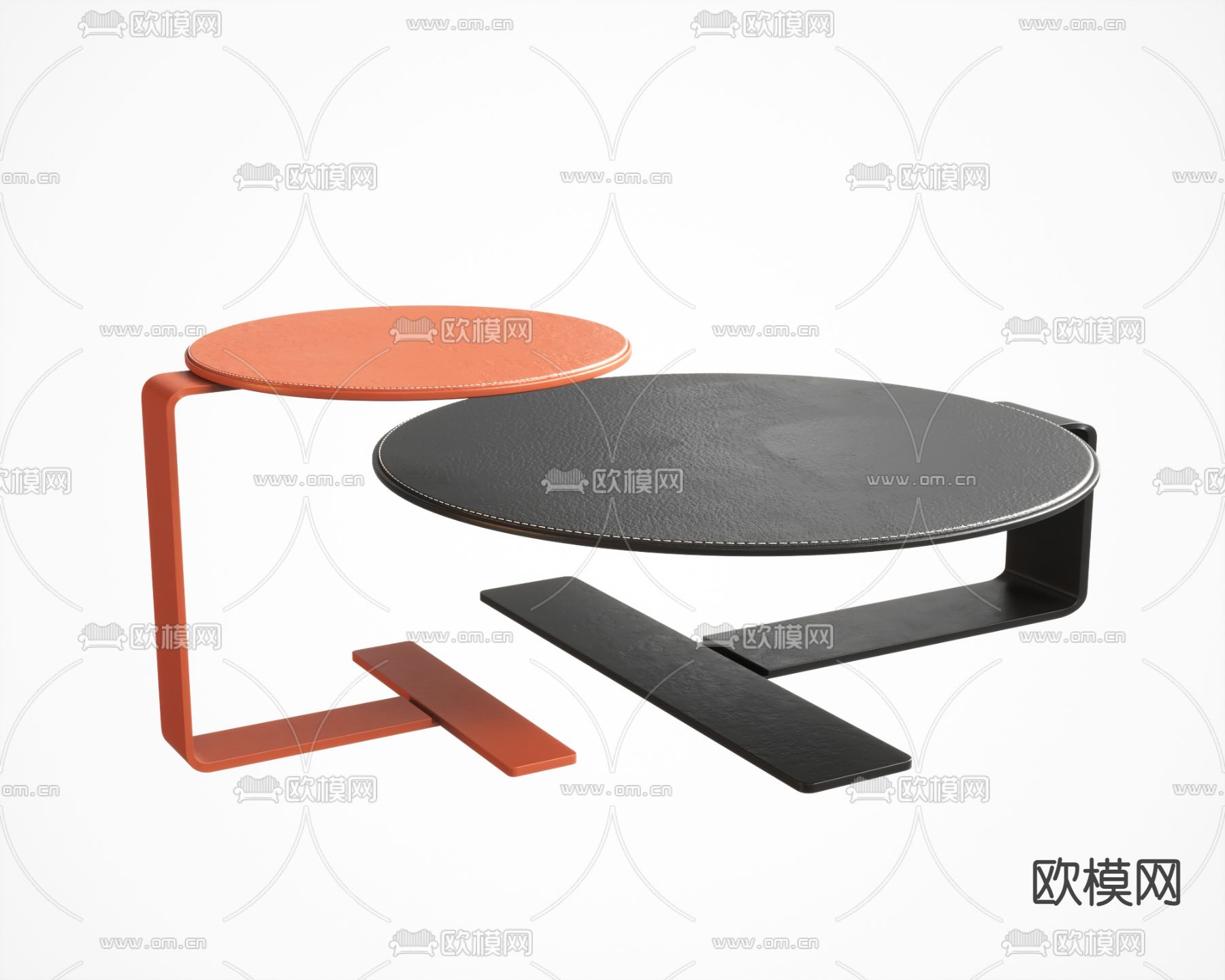 Minotti 子母茶几3d模型下载