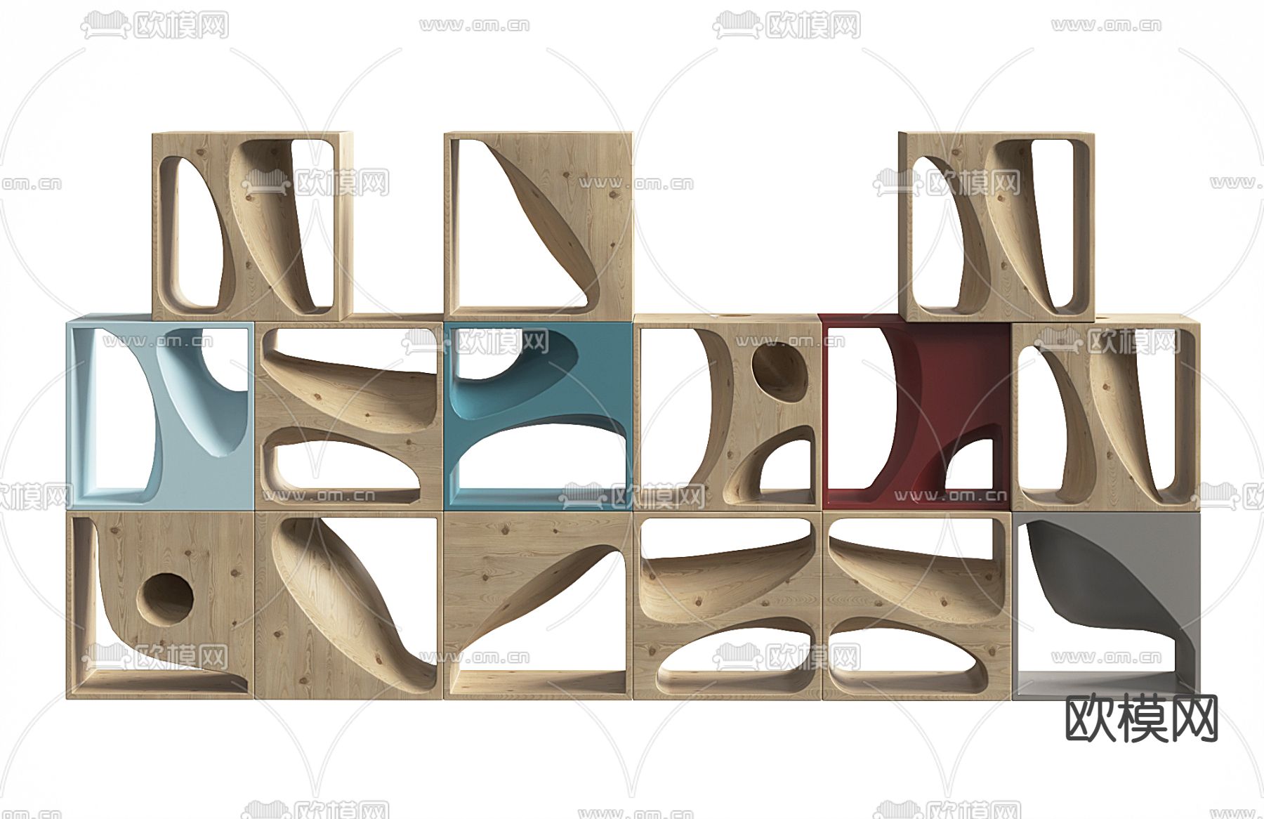 积木玩具3d模型下载