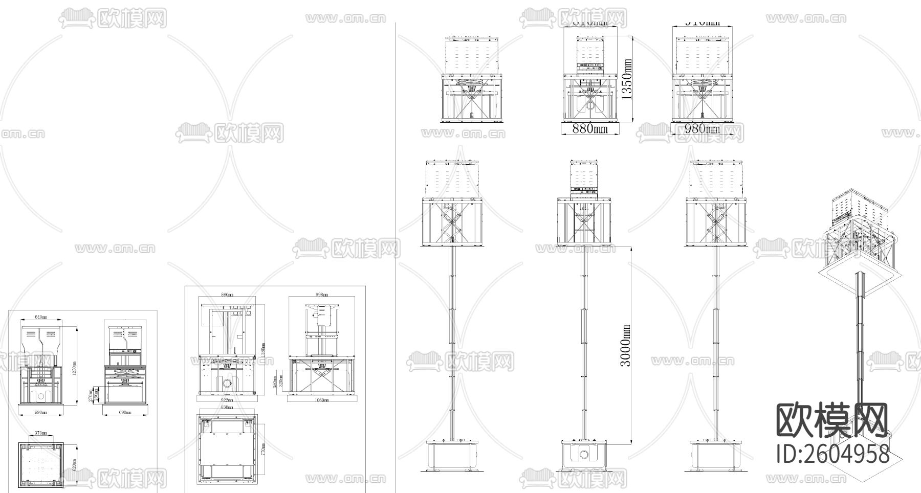 影音设备cad图库下载（渲染图6）