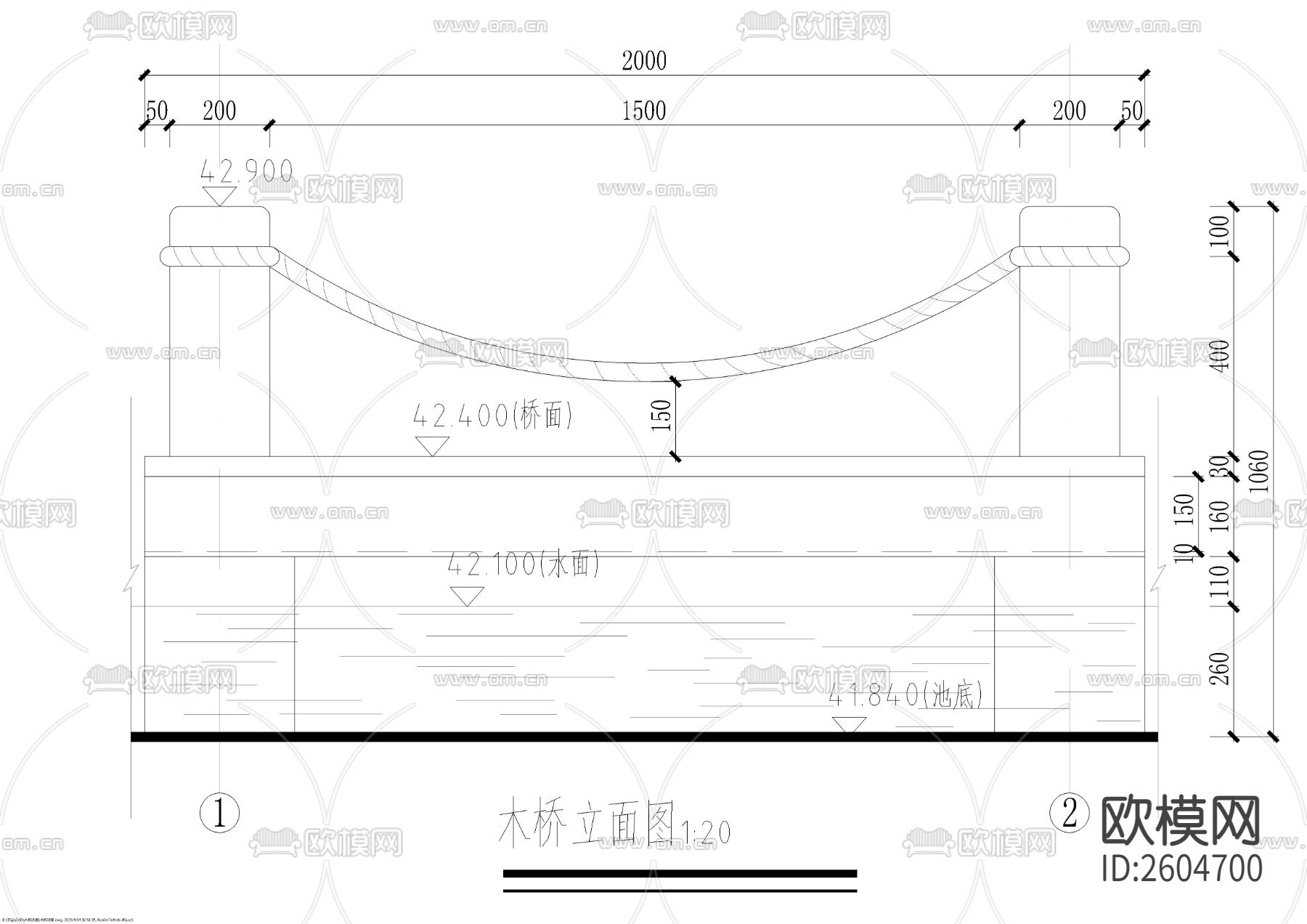 木桥节点大样下载（渲染图7）