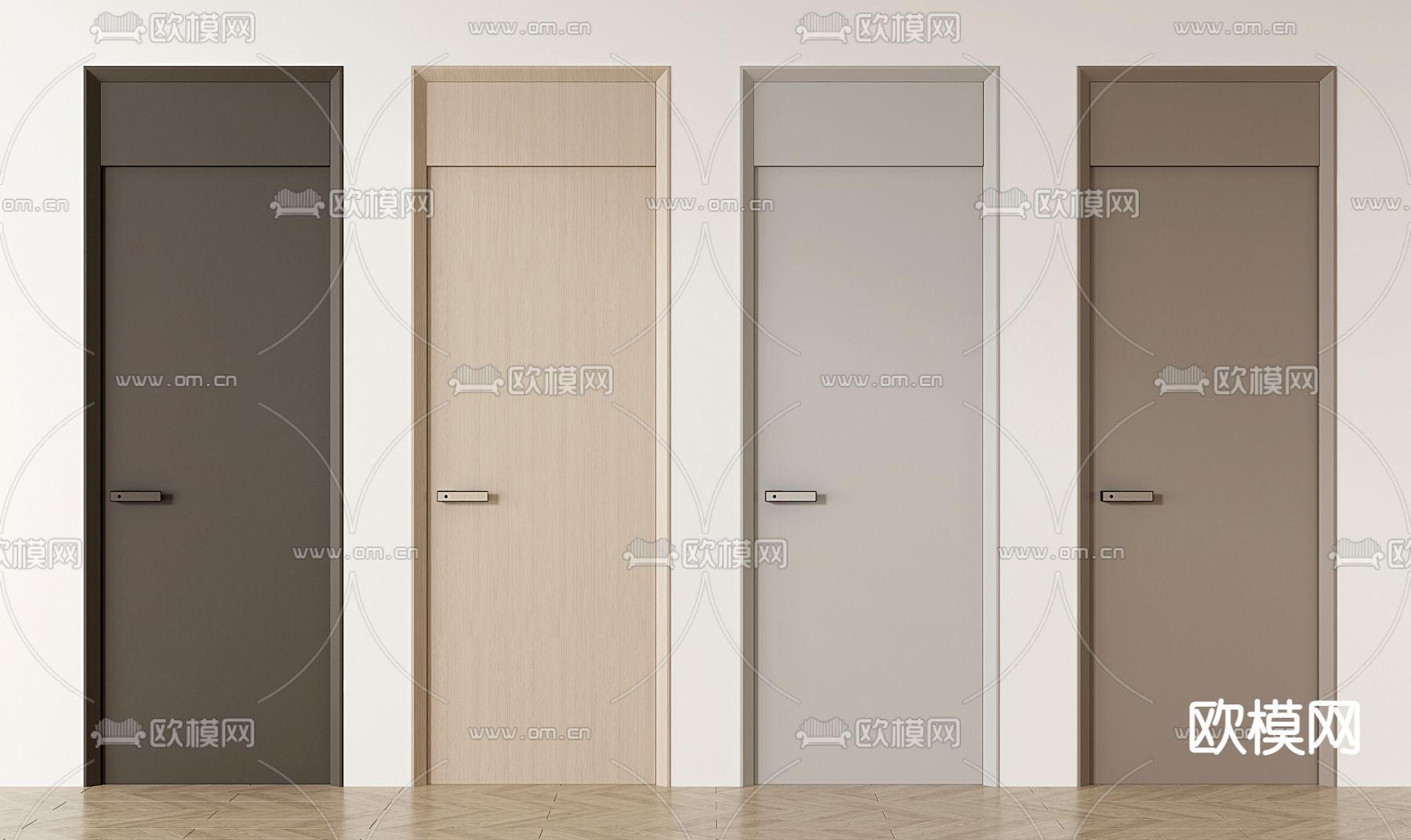 房门 单开门 通顶门3d模型下载