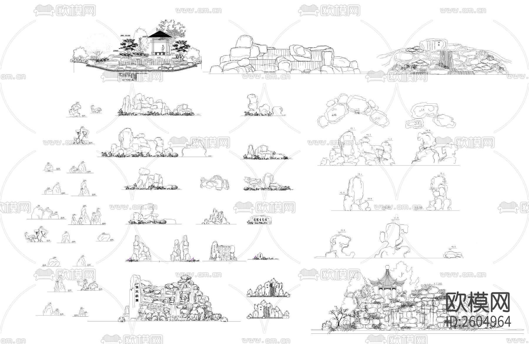 假山cad图库下载（渲染图6）