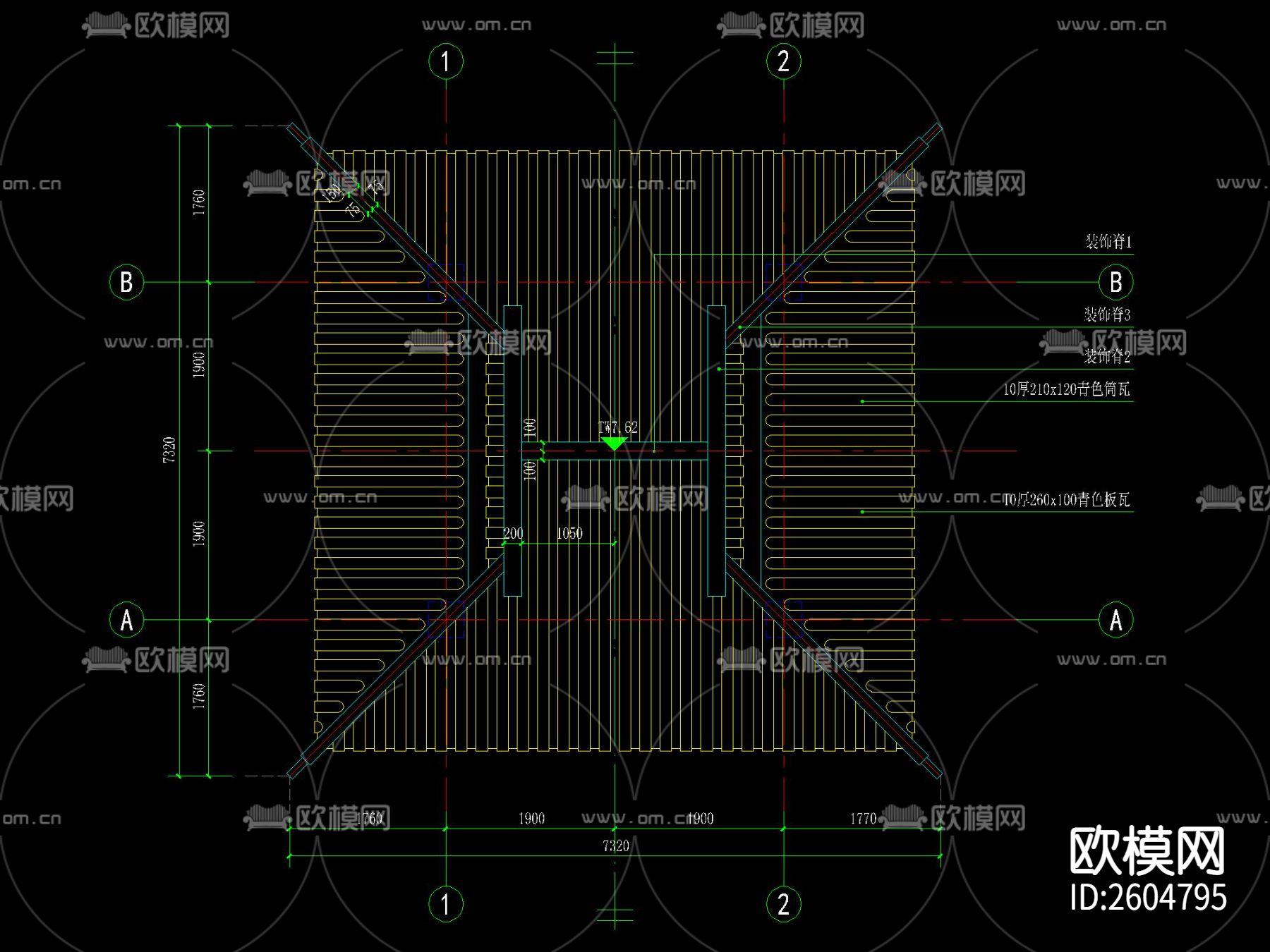 中式古亭节点大样下载（渲染图4）