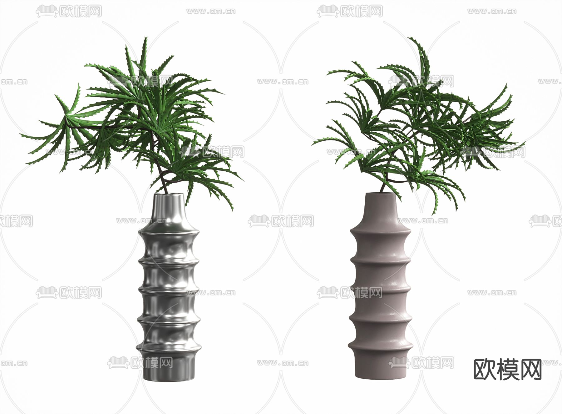 水培绿植 花瓶 水生植物3d模型下载
