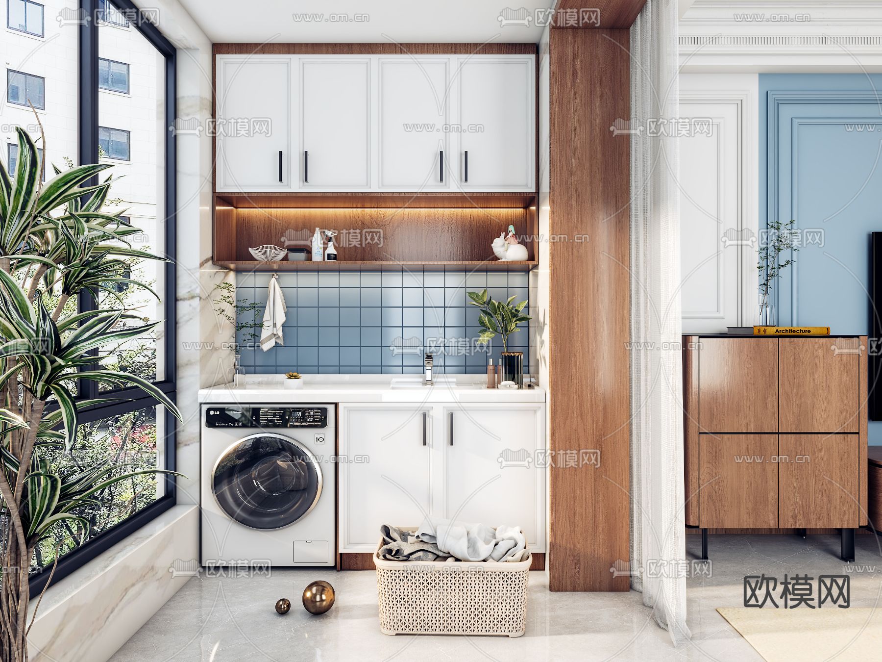 北欧阳台3d模型下载