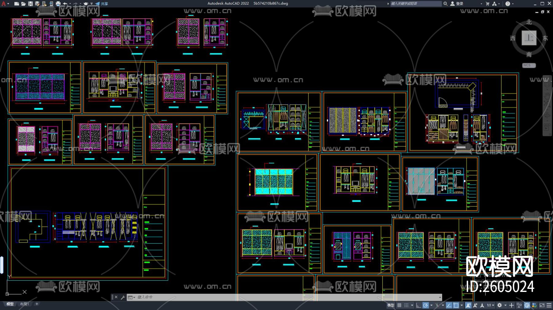 衣柜设计cad图库下载