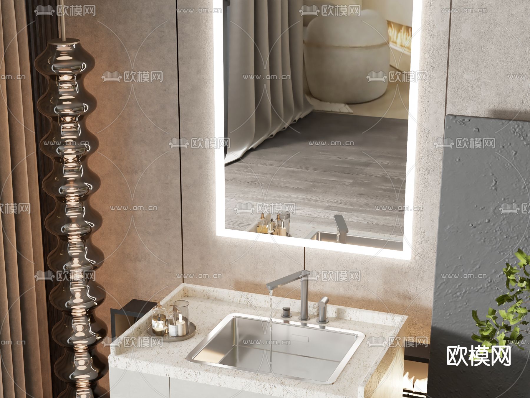 浴室柜 洗手台3d模型下载