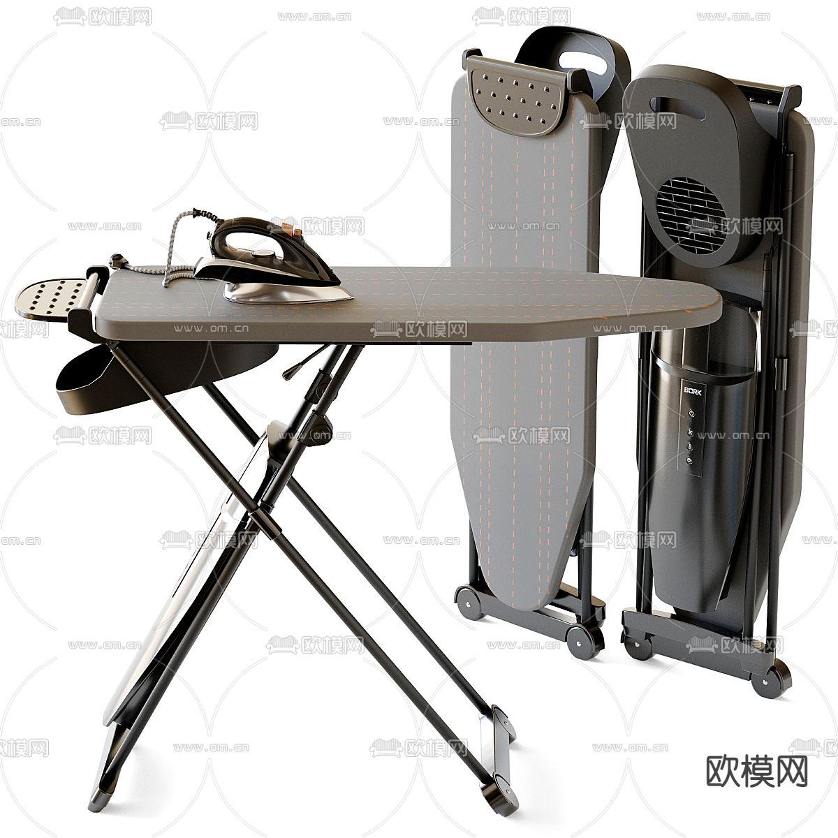 蒸汽烫斗 挂烫机 熨烫机3d模型下载（渲染图1）