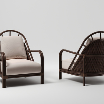 户外椅 藤椅3d模型