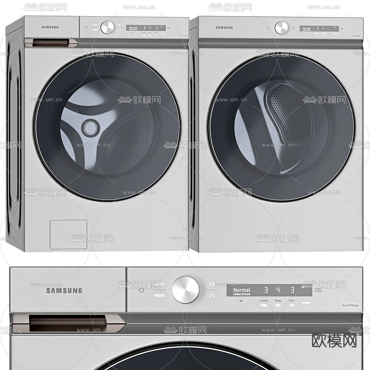 滚筒洗衣机3d模型下载