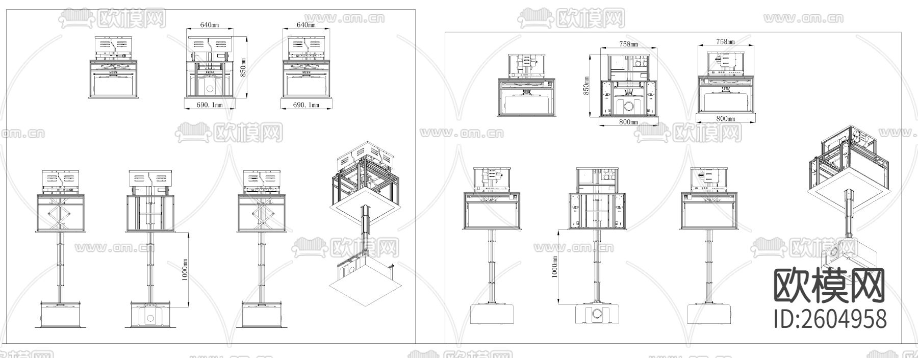 影音设备cad图库下载（渲染图9）