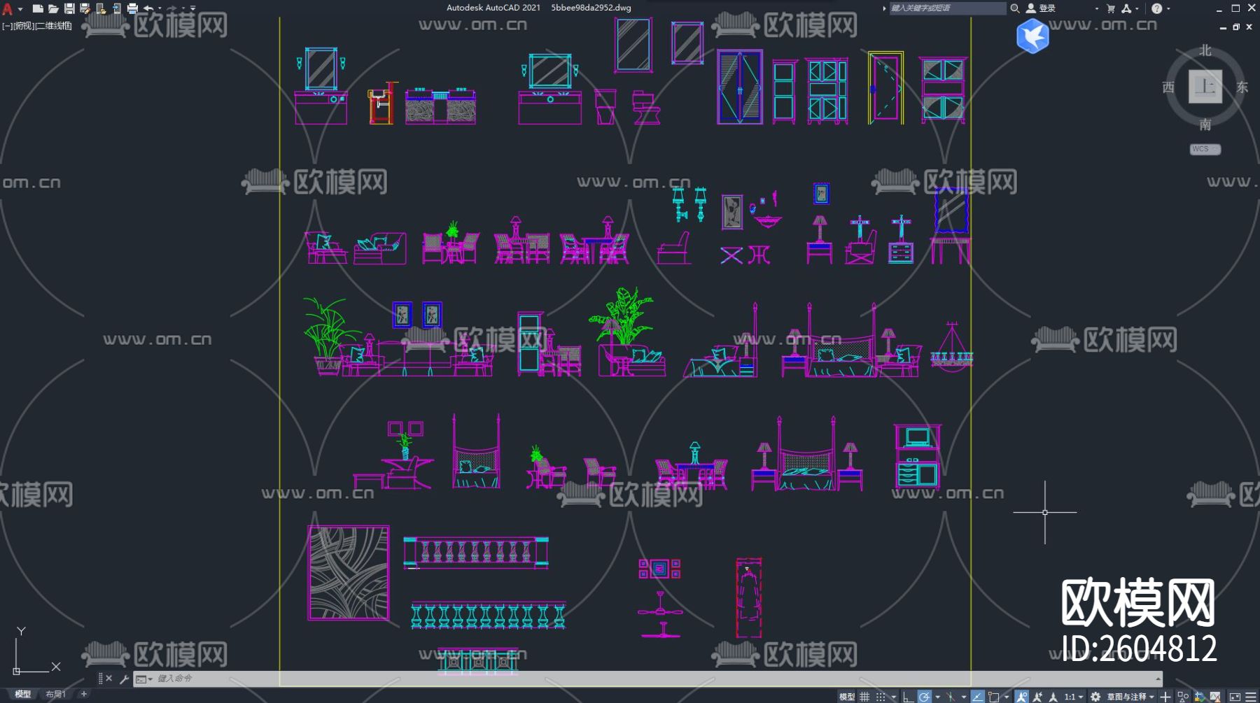 CAD常用家居立面cad图库下载