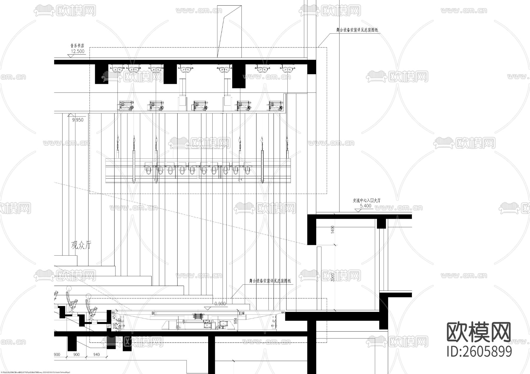 大型观众厅节点大样下载（渲染图3）