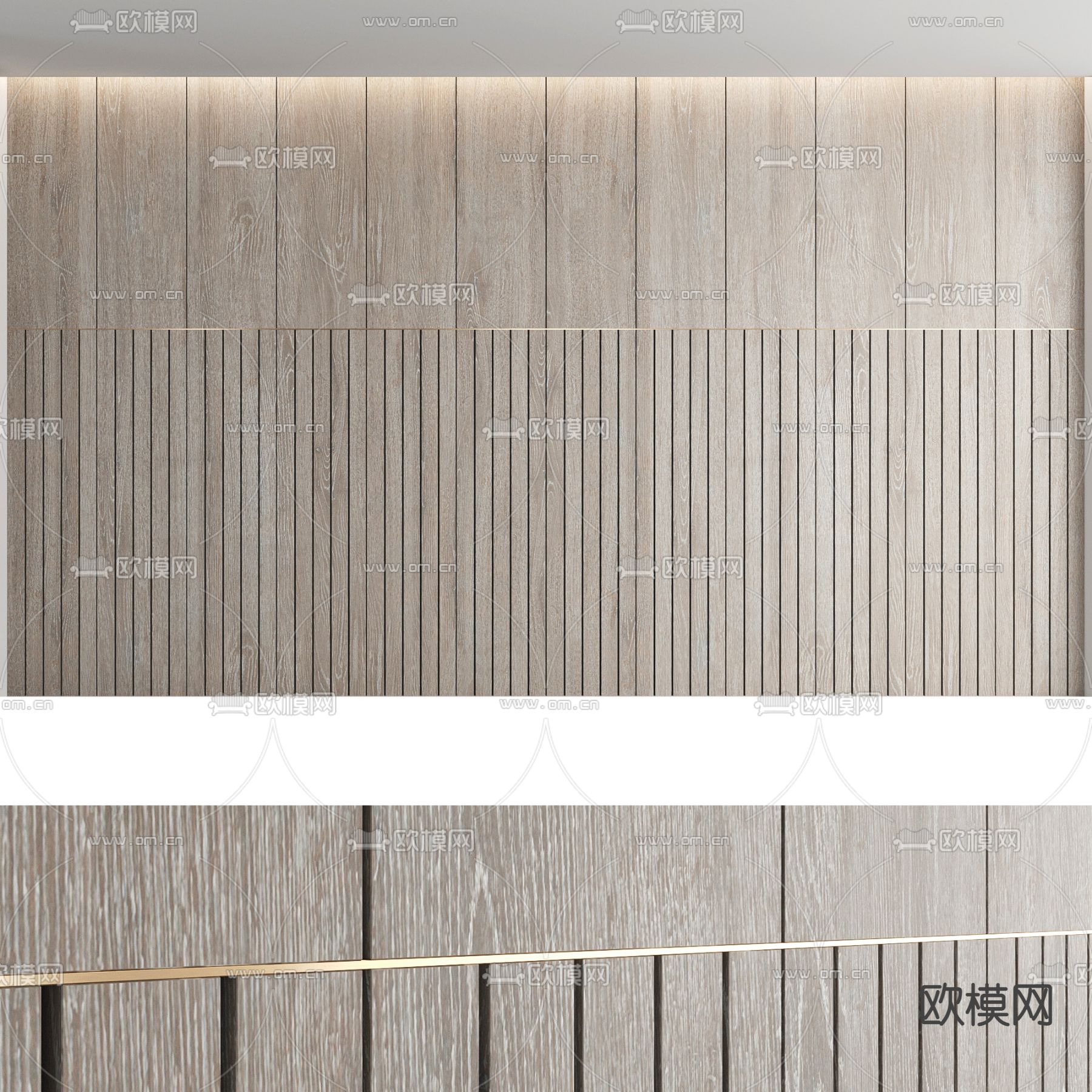 床头背景墙3d模型下载（渲染图3）