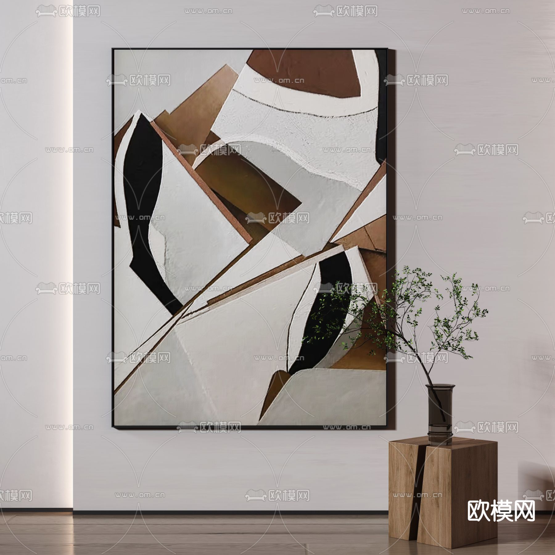 抽象画 挂画 装饰画3d模型下载_ID14055184_3dmax免费模型-欧模网