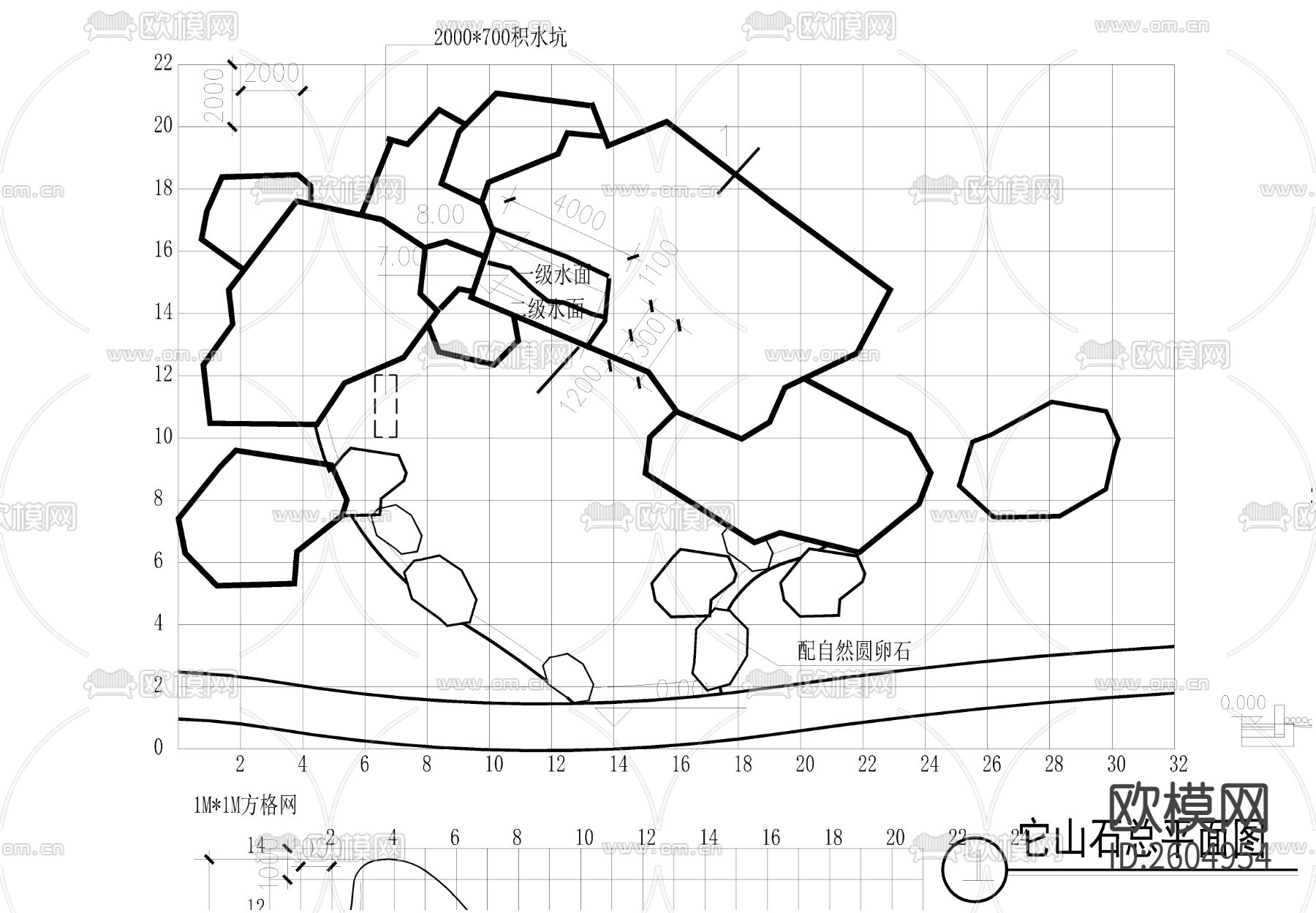 假山水节点大样下载（渲染图4）