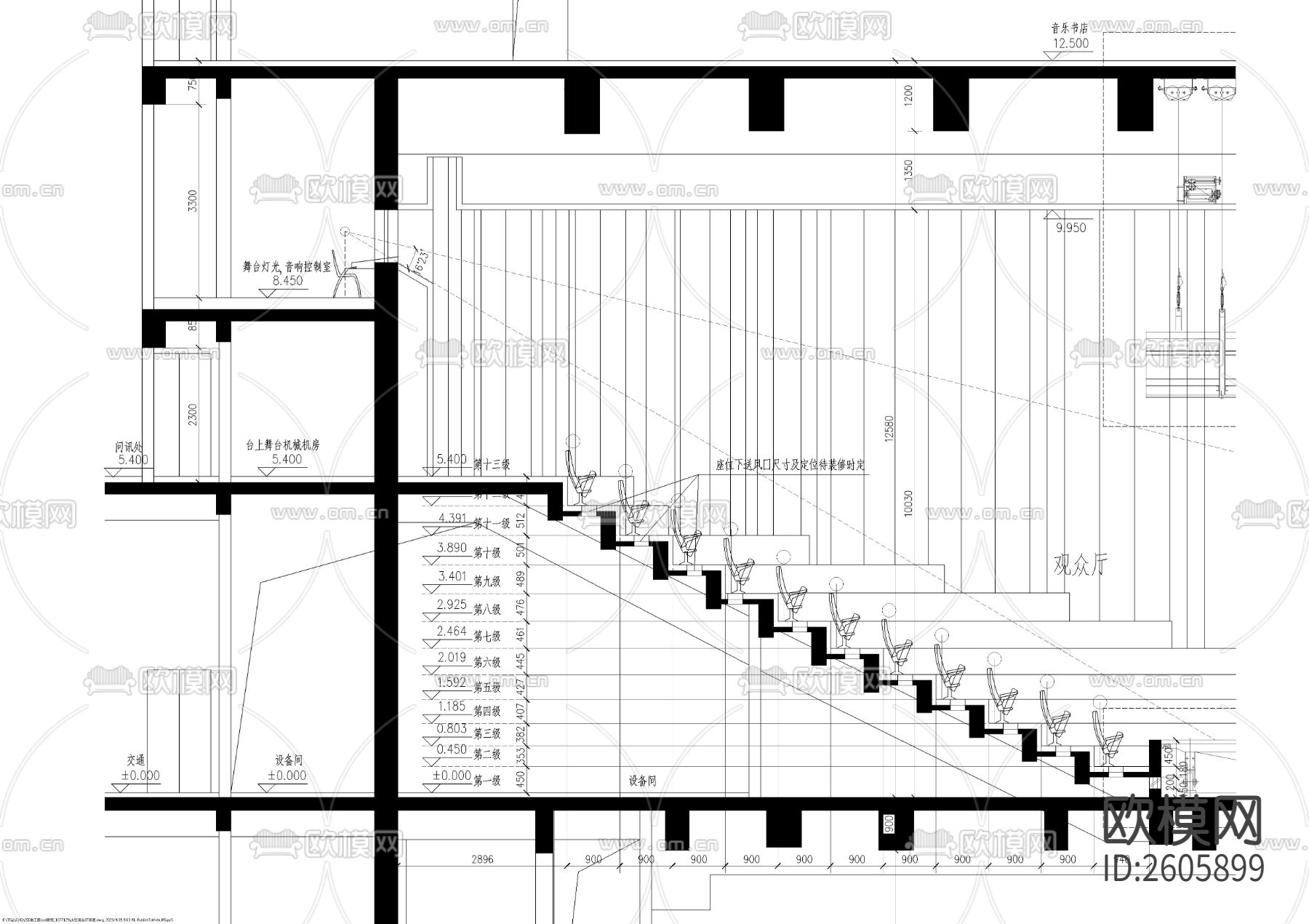 大型观众厅节点大样下载（渲染图2）