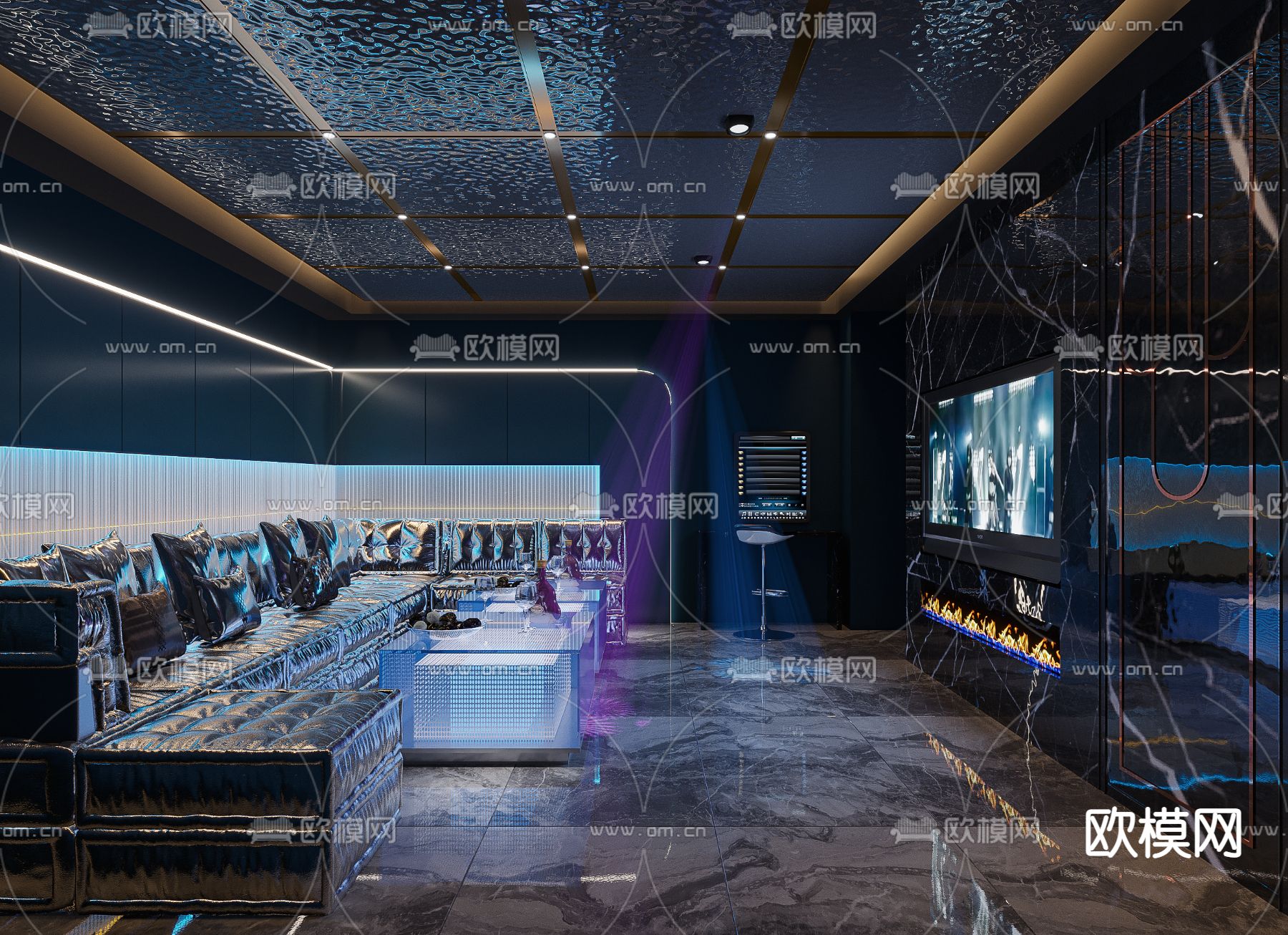 KTV包间 包房 包厢3d模型下载