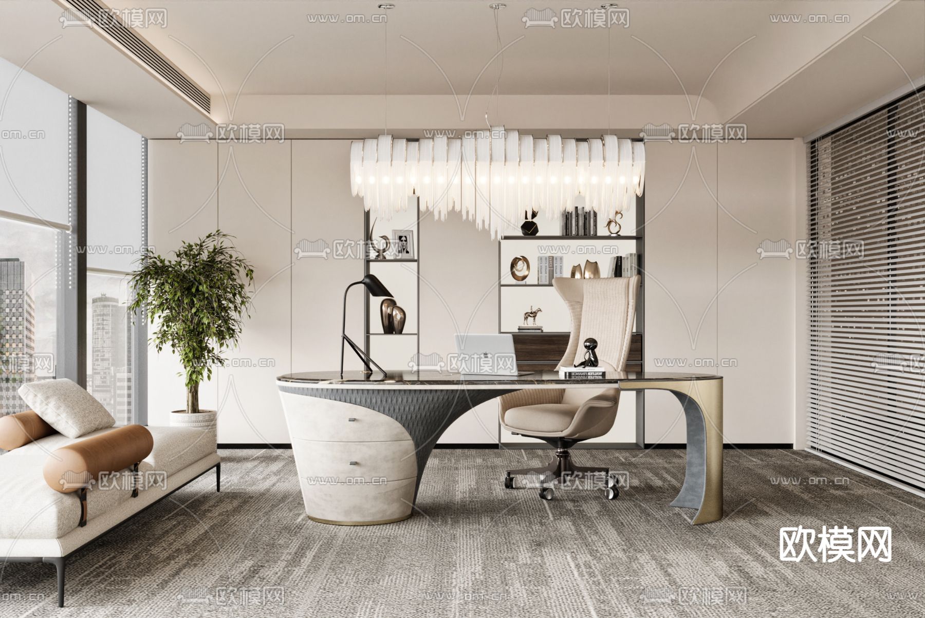 总经理室 董事长室3d模型下载
