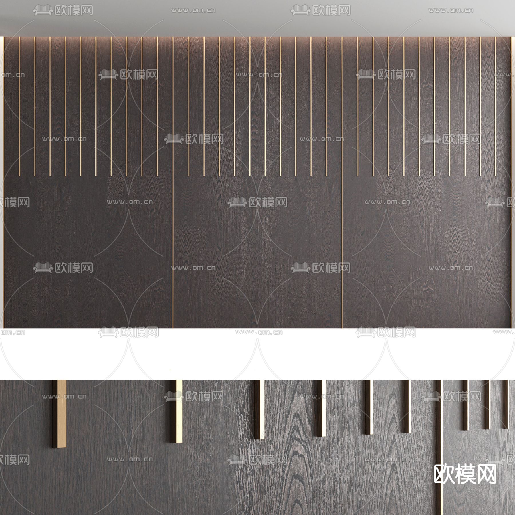床头背景墙3d模型下载（渲染图4）