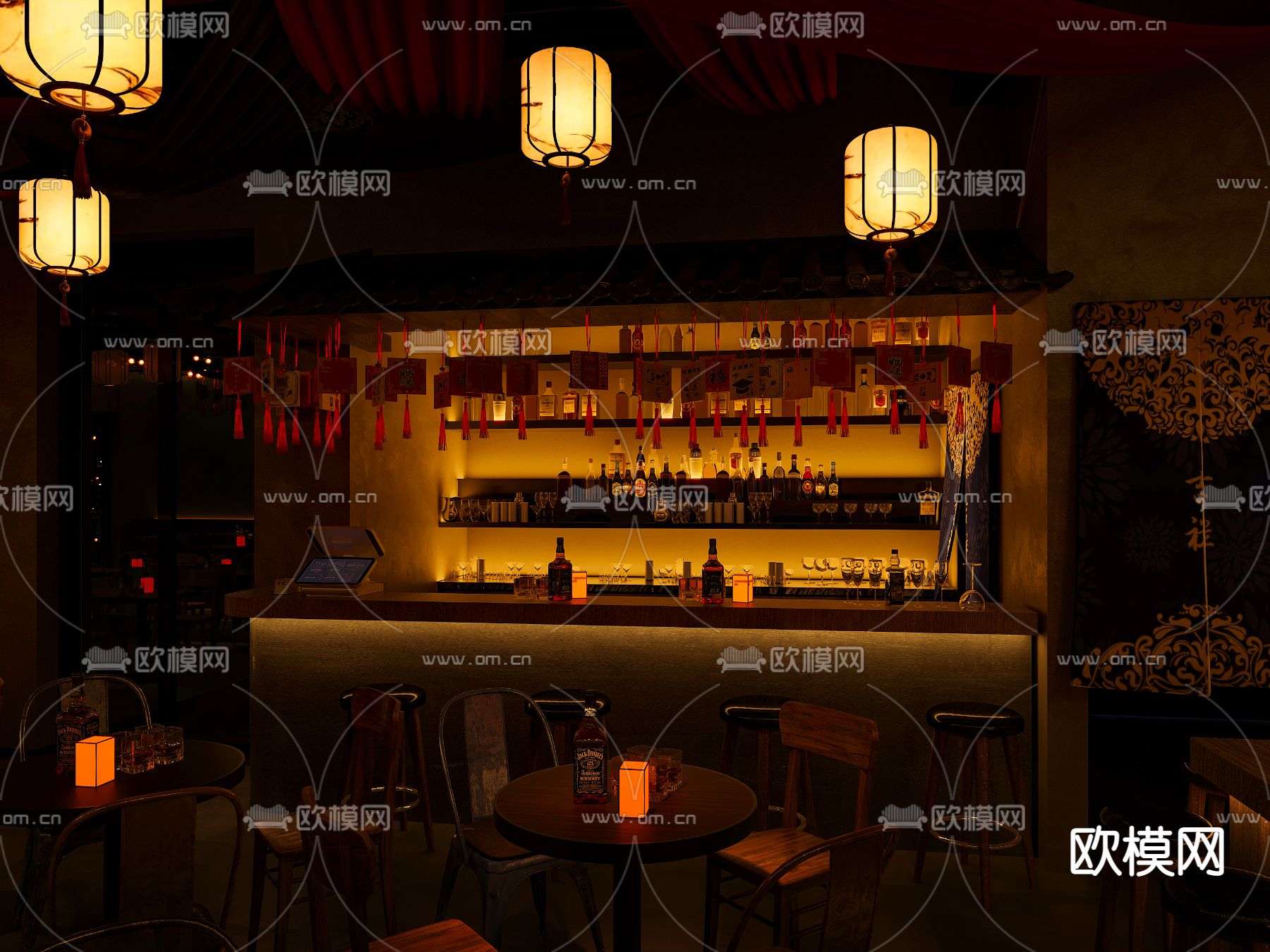 侘寂小酒馆3d模型下载（渲染图1）