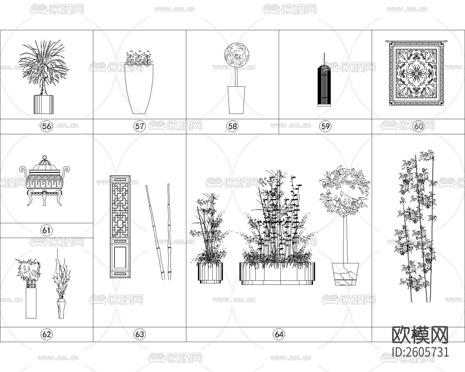 端景台 饰品CAD施工图下载（渲染图2）