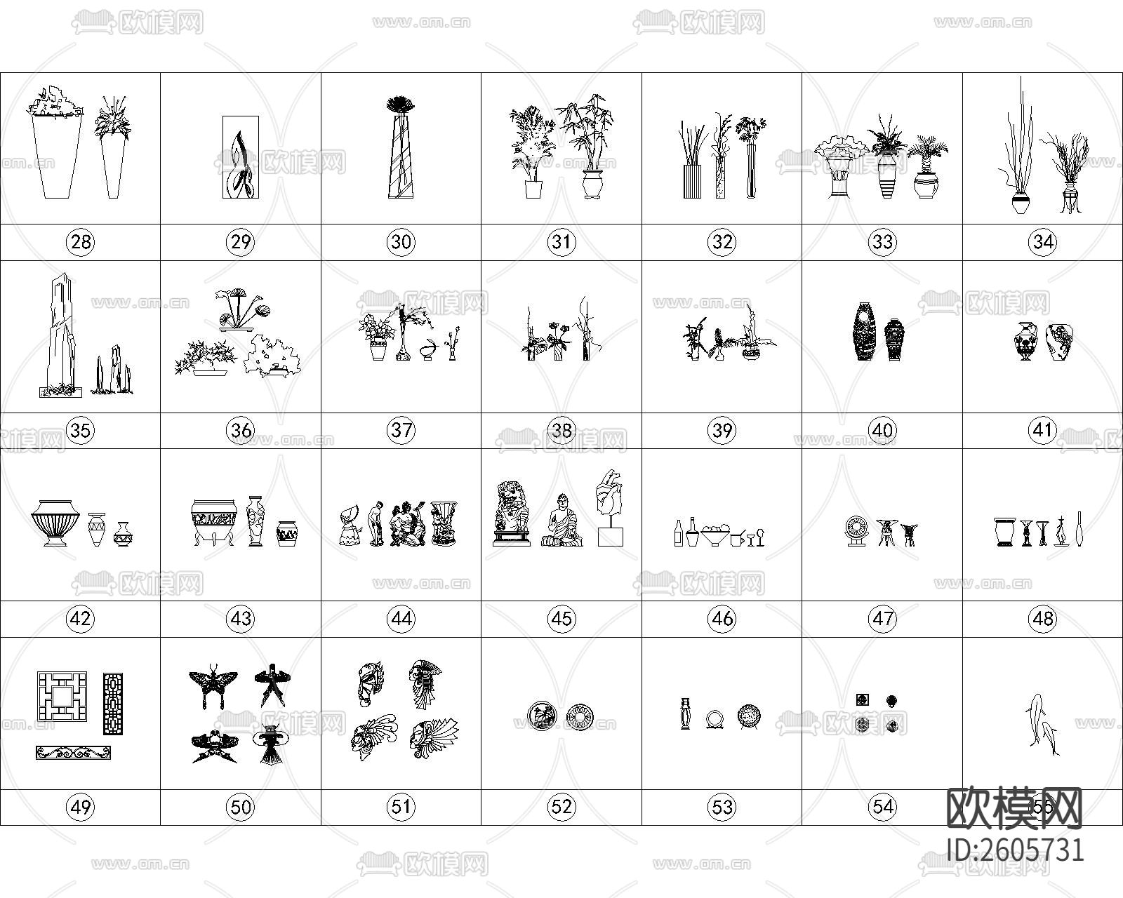 端景台 饰品CAD施工图下载（渲染图1）