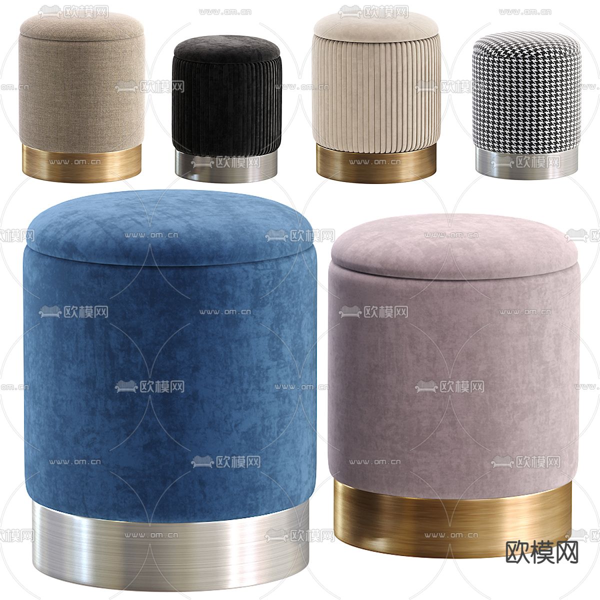 化妆凳 圆凳 凳子3d模型下载