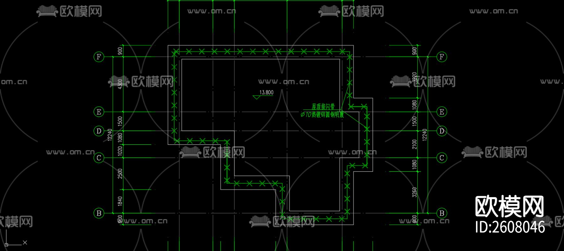 自建房电气CAD施工图下载（渲染图10）