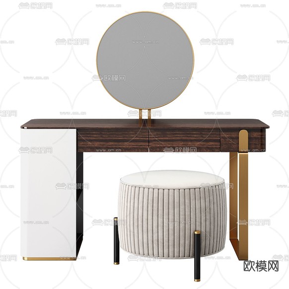 化妆台 梳妆台3d模型下载(渲染图2)