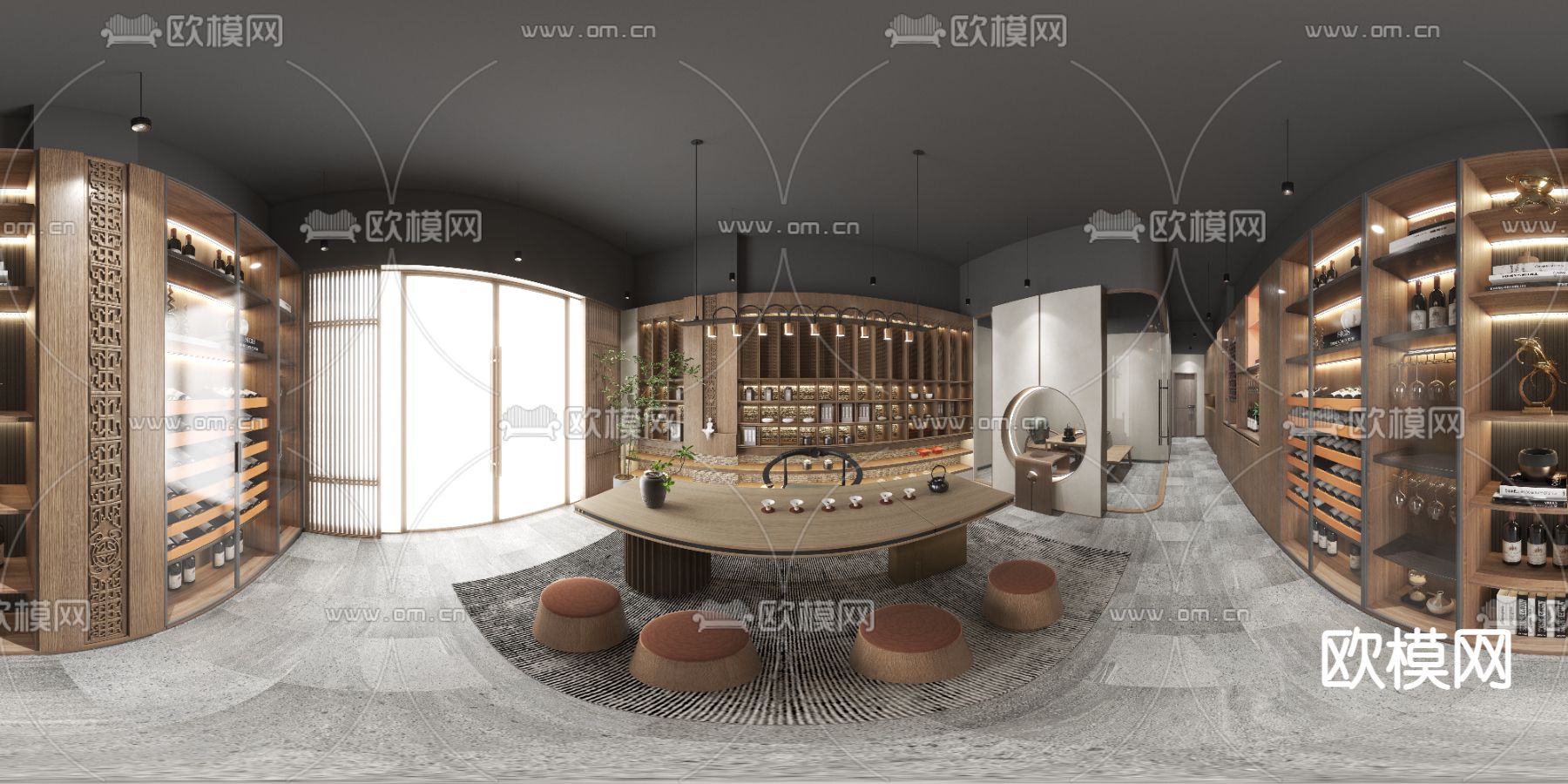 新中式茶馆vr全景3d模型下载_ID14051805_3dmax免费模型-欧模网