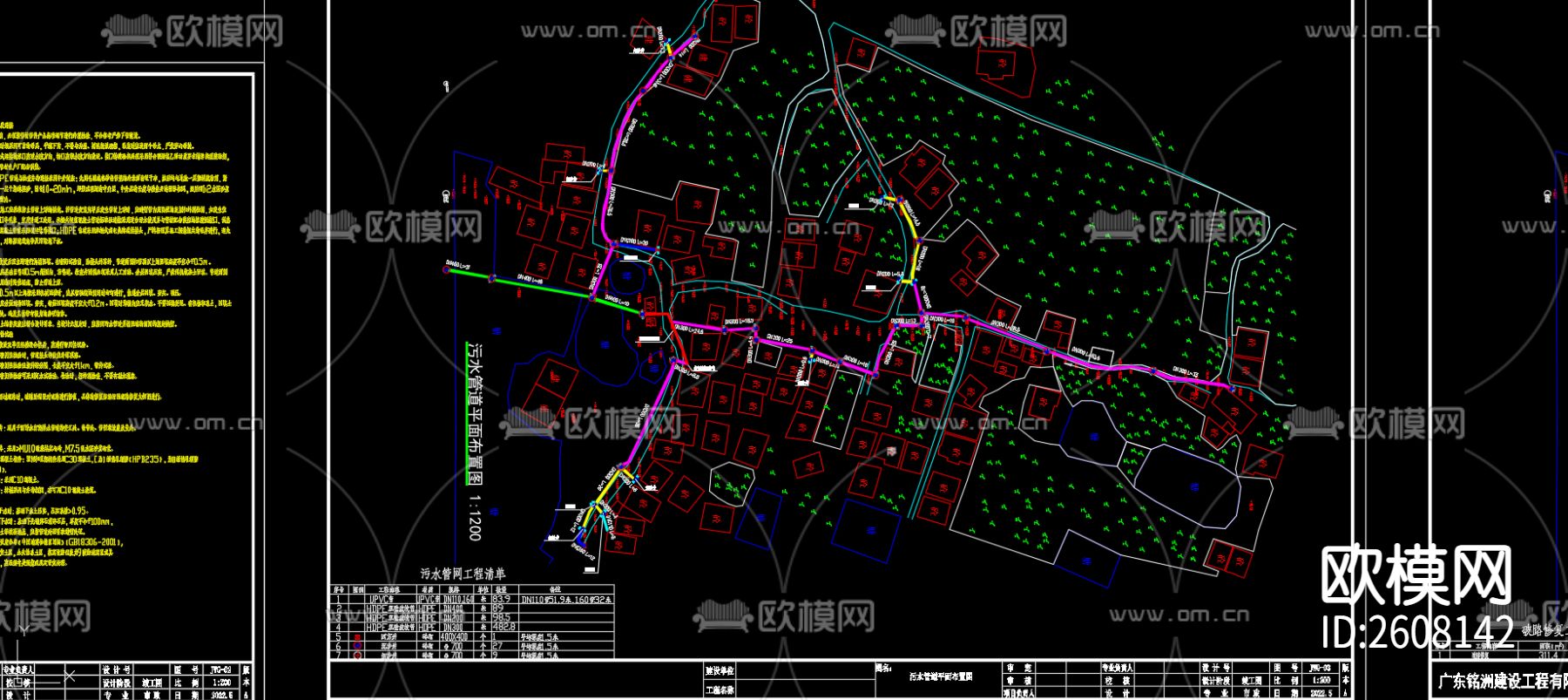 市政给排水CAD施工图