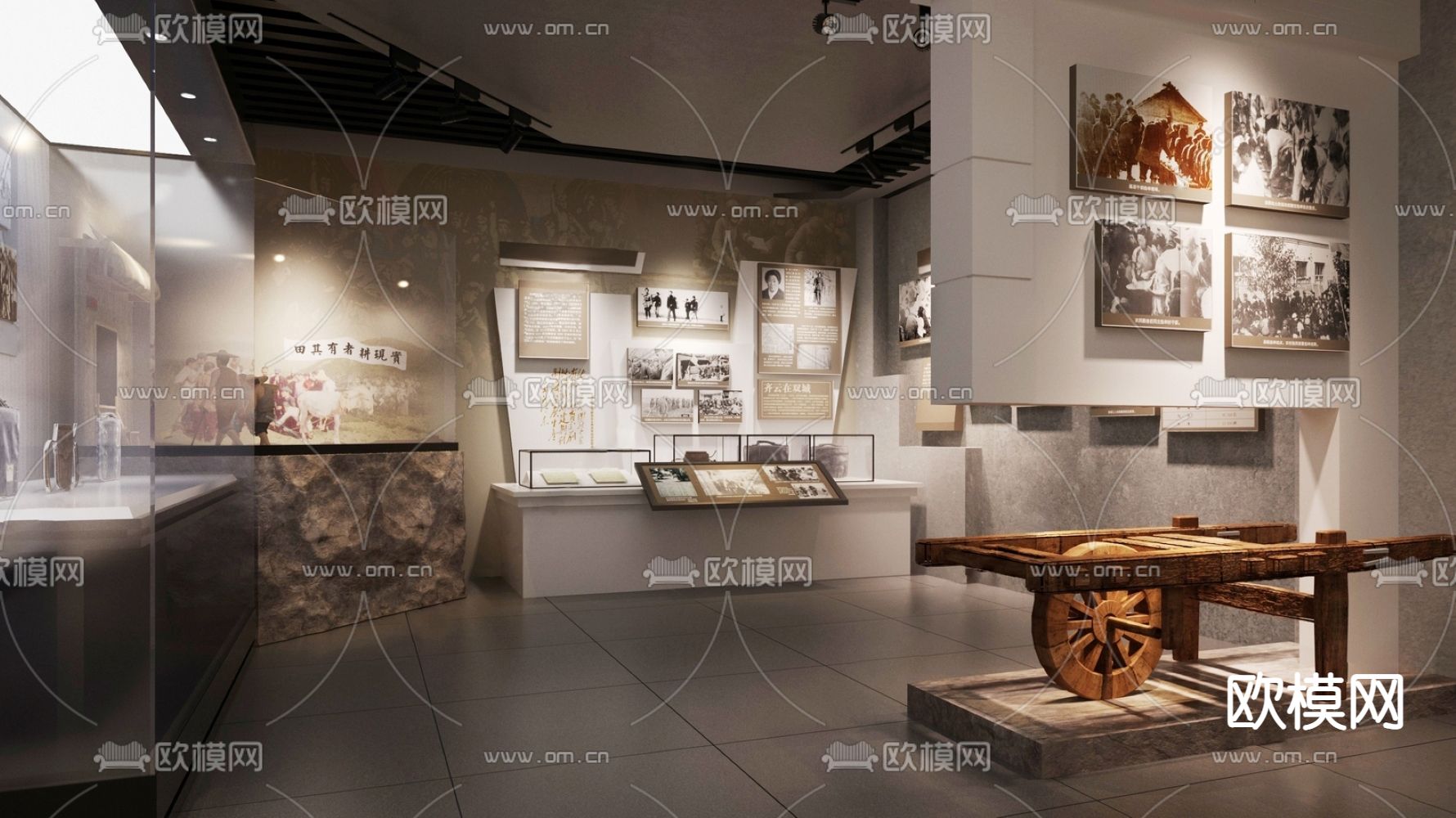 新中式博物馆su模型下载（渲染图1）