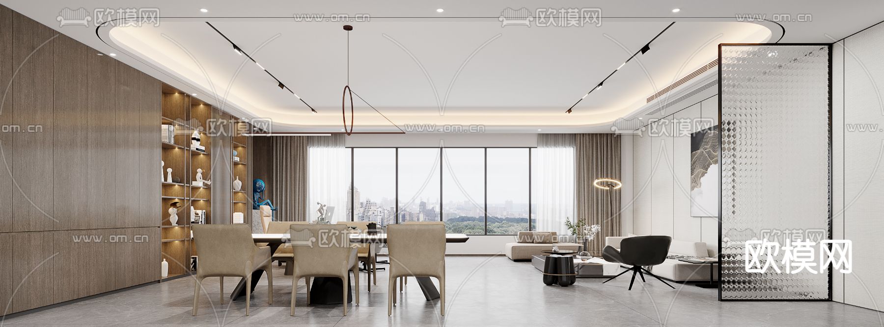 经理办公室su模型下载（渲染图2）