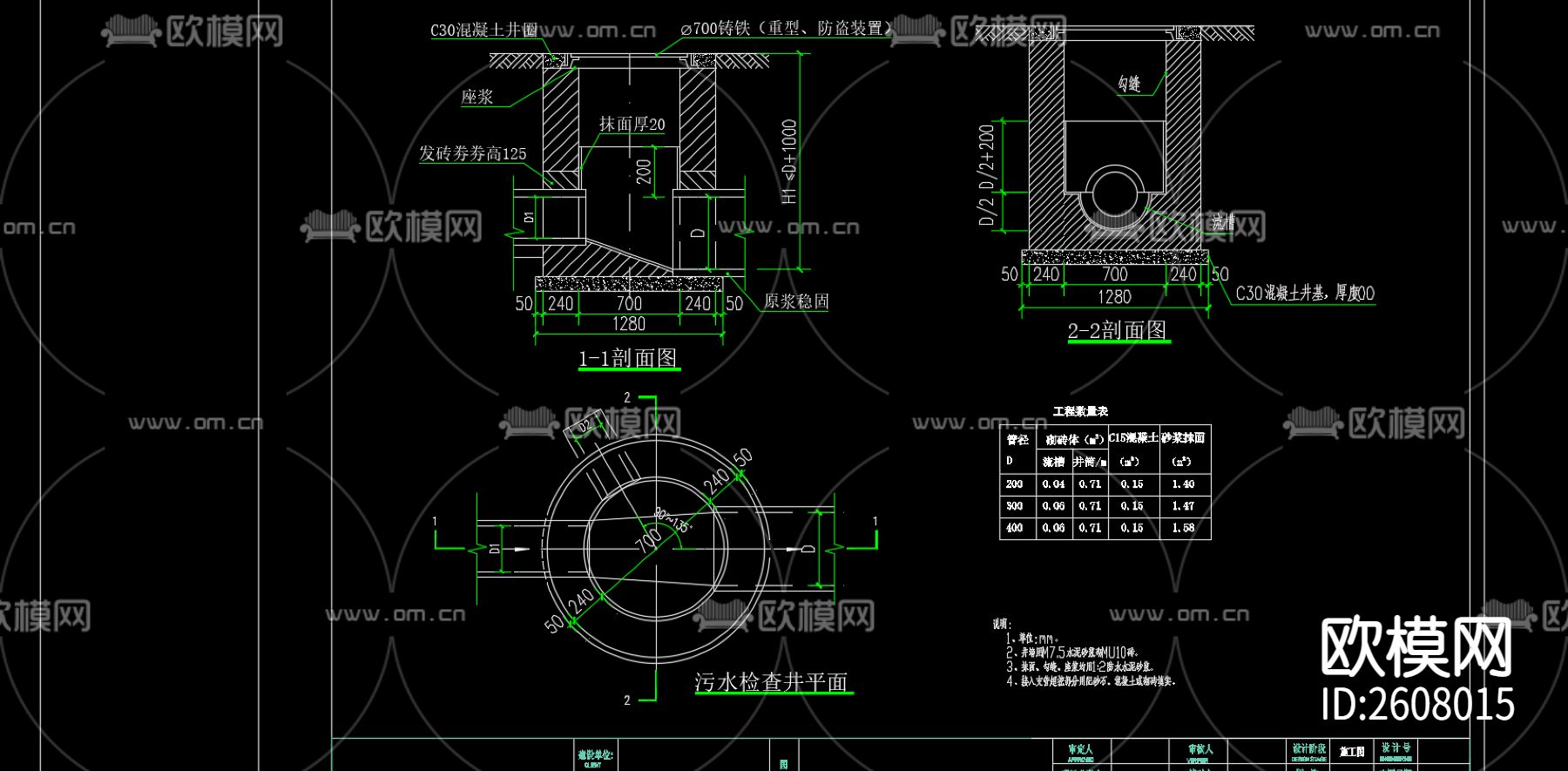 市政给排水CAD施工图