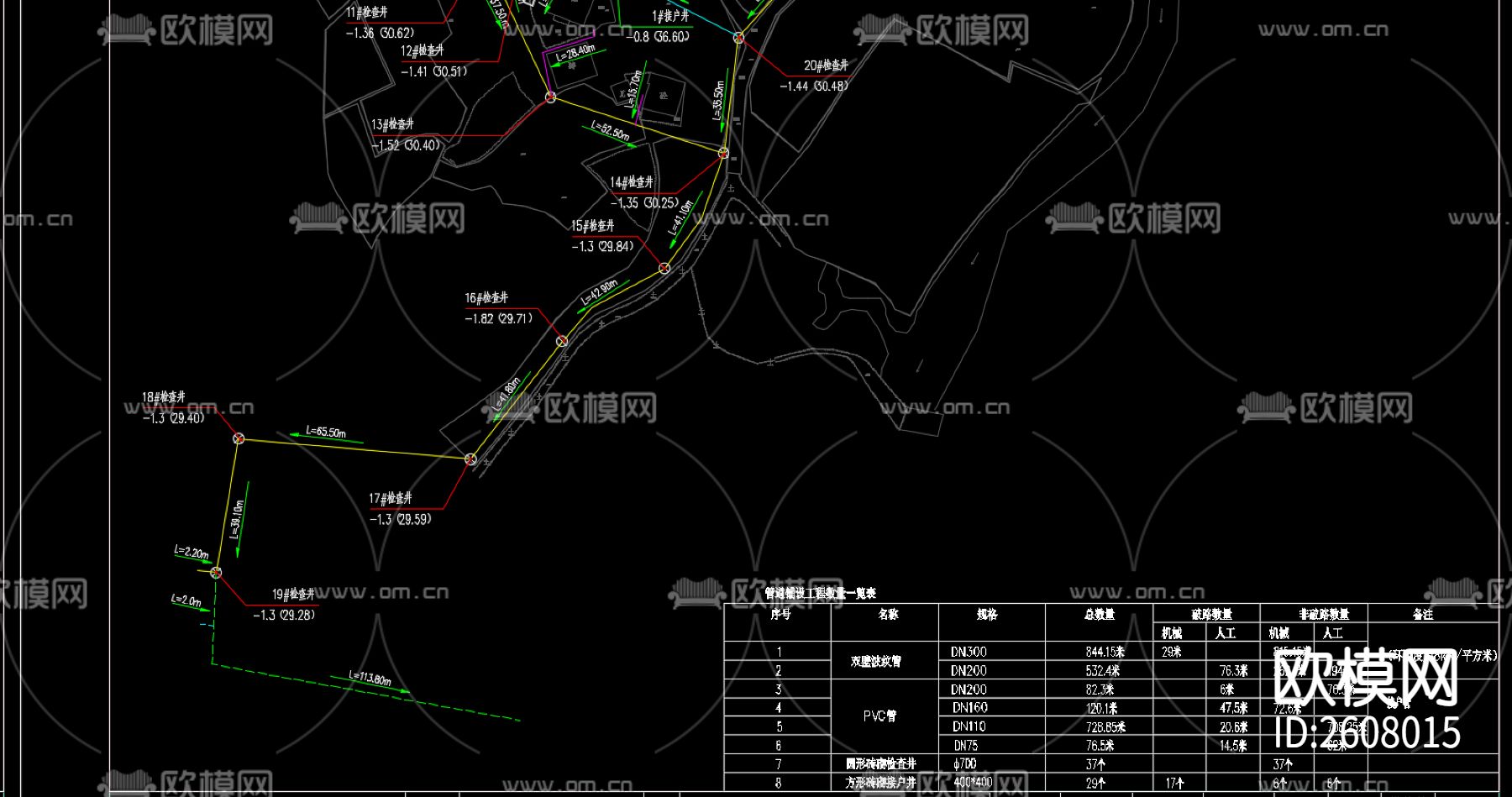 市政给排水CAD施工图