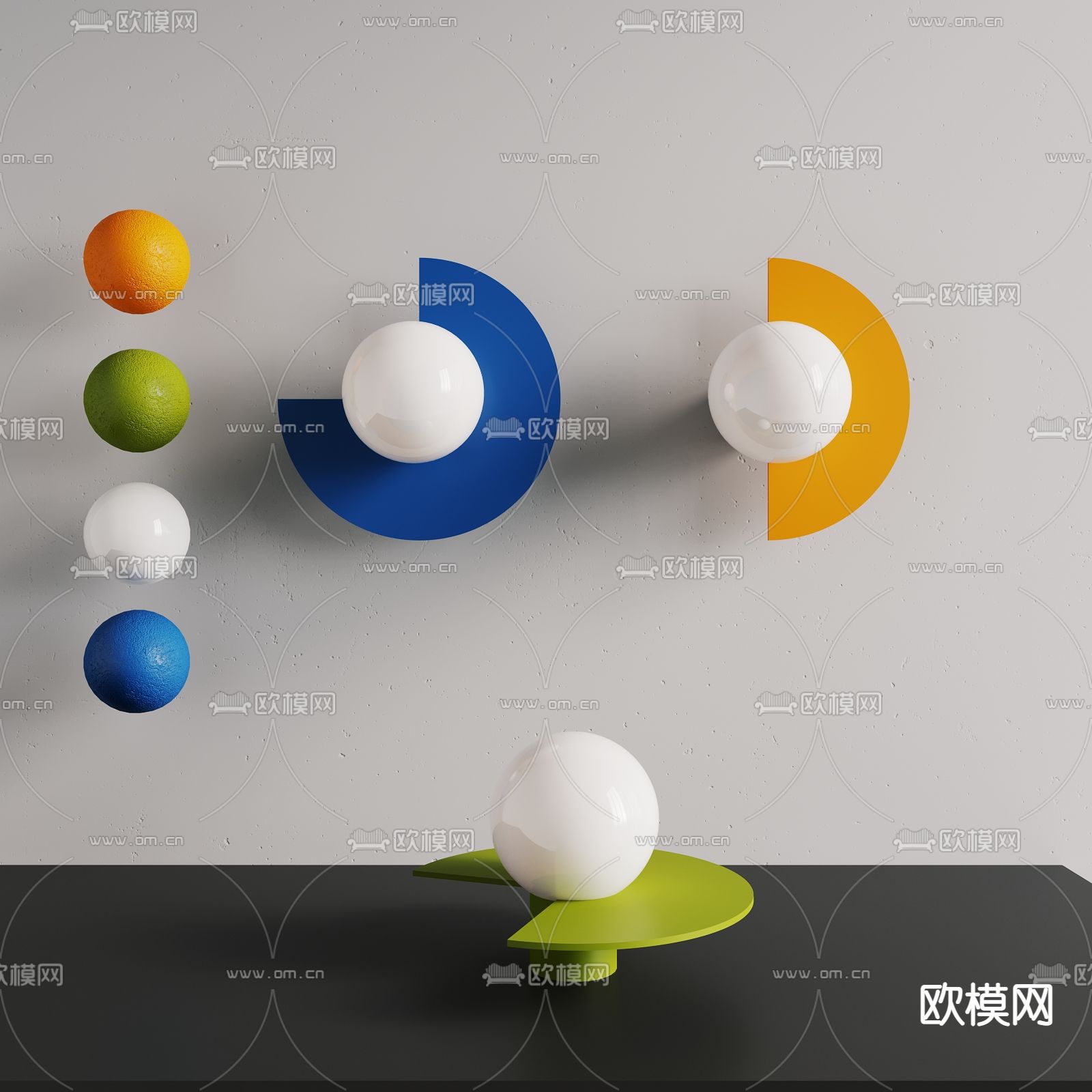 儿童壁灯su模型下载（渲染图1）