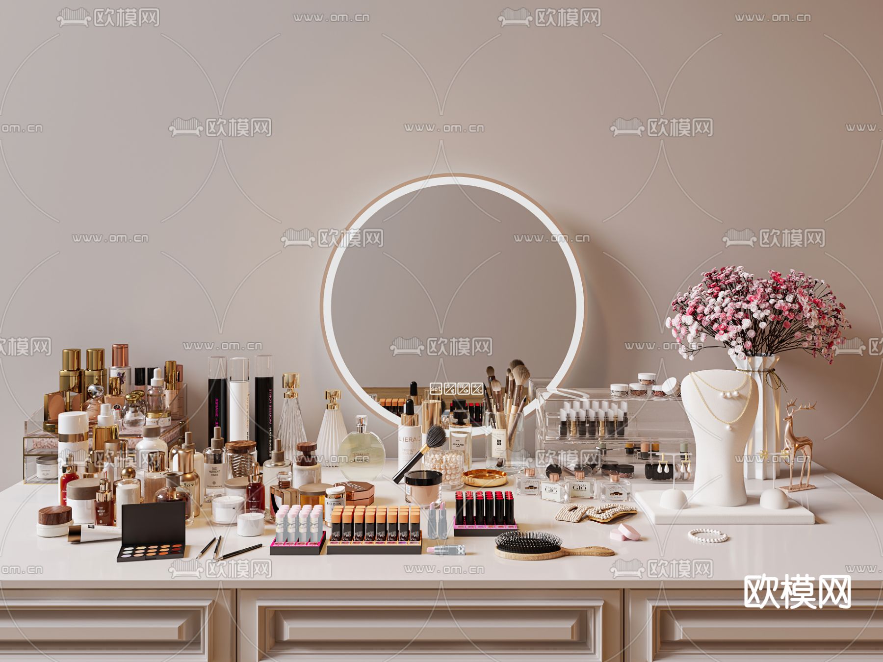 护肤品 化妆品 美妆3d模型下载