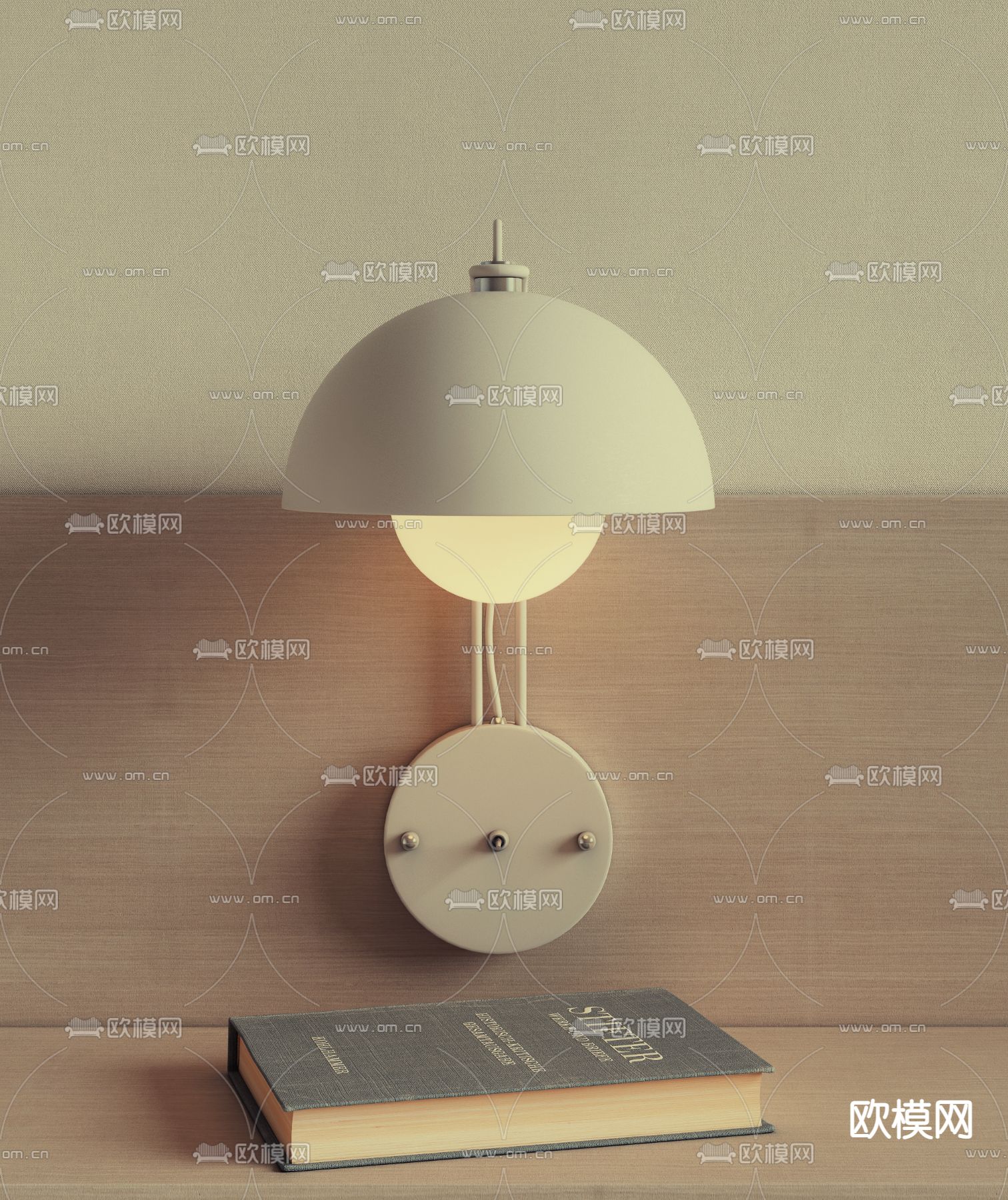 壁灯 阅读灯 床头灯3d模型下载（渲染图2）