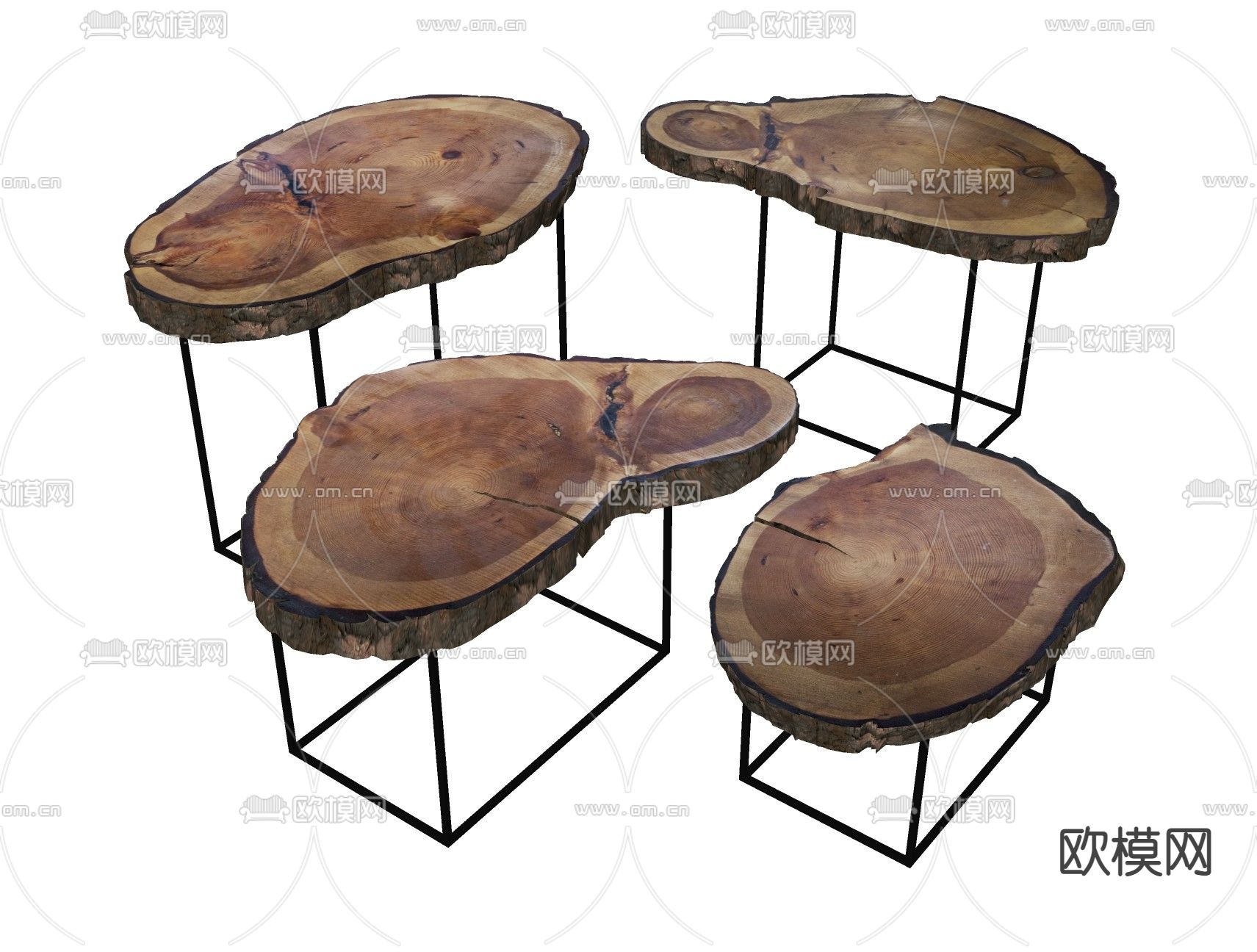 自然风茶几su模型下载（渲染图2）