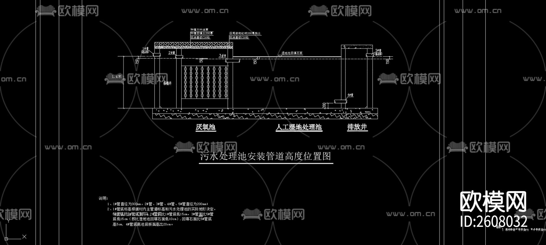 污水池处理 CAD施工图下载（渲染图10）