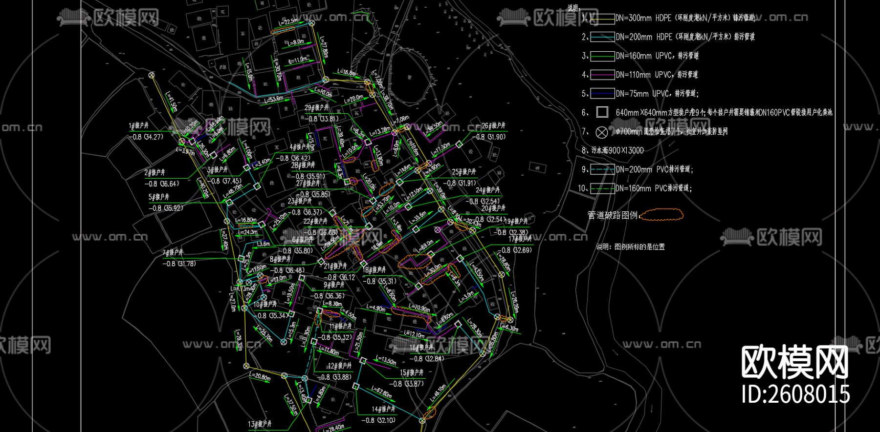 市政给排水CAD施工图